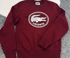 Authentic Lacoste Vintage-Style Crewneck Sweatshirt