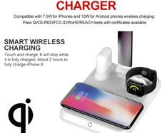 4 in 1 Eye Lamp QI Wireless Charging Wireless Charger For iWatch for Reading