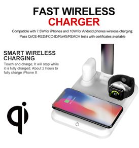 4 in 1 Eye Lamp QI Wireless Charging Wireless Charger For iWatch for Reading