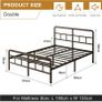 Double Bed Frame with Curved Headboard and Footboard Image 9