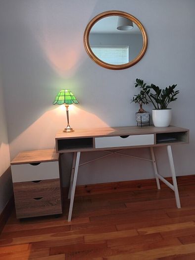 Desk and matching 3-drawer storage unit