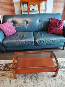 Myer Mid Century Smoked Glass Coffee Table