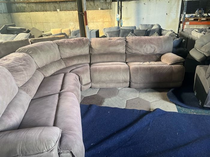 Beige corner recliner manual recliner sofa