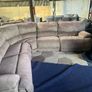 Beige corner recliner manual recliner sofa Image 4
