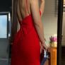 Topshop Red Sexy Laced Minidress; S size Image 6
