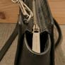 MICHAEL KORS Mini Selma Micro-Stud Crossbody Clutch Black Leather Handbag Image 3