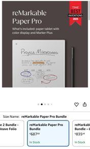 reMarkable Essentials Bundle Paper Pro, E-Ink Tablet