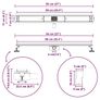 Shower Drain 2-in-1 with 360 Siphon Silver 90 cm Image 4