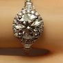2 carat Moissanite Halo Ring with Accents Image 9