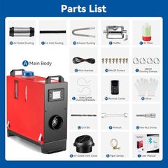 All in One Diesel Heater 5kw, 8kw. LCD.