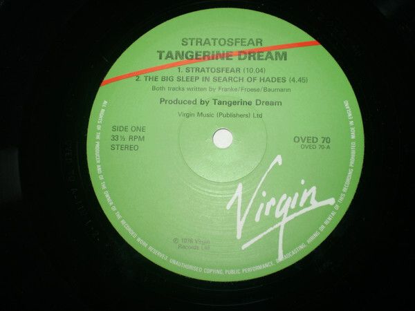 Tangerine Dream  Stratosfear