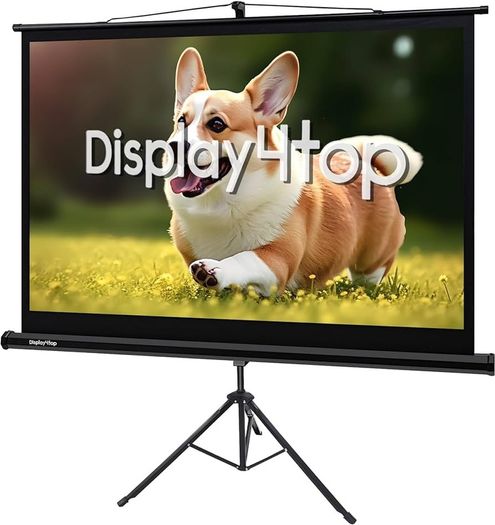 FREE EXPRESS SHIPPING 60 inch Portable Projector Screen,4:3 Portable Foldable For Home Theater Cinema Indoor Outdoor Projector Movie Screen,Screen:122cm(W) x 91cm(H) 60 Portable Tripod