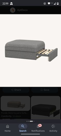 Ikea Vallentuna fold out footstool / bed