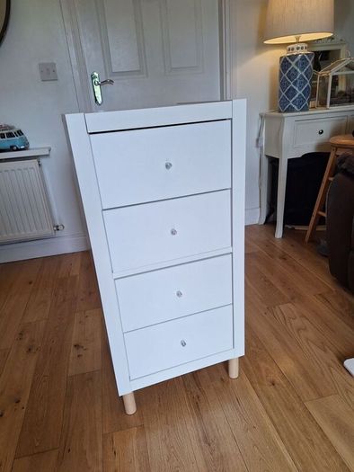 White four drawer locker