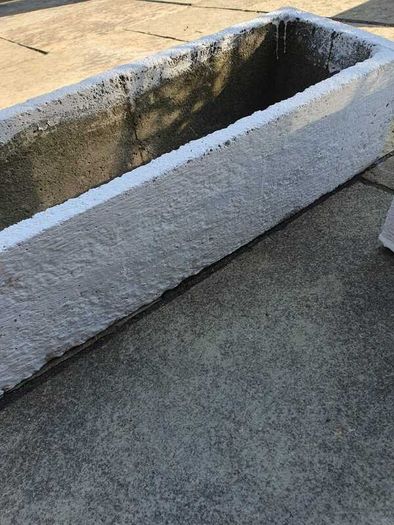 Pair of composite stone windowboxes