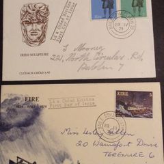 1974 First Day Covers, RNLI, Europa sculpture, UPU