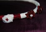 Handmade organza hairband with flowers