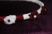 Handmade organza hairband with flowers