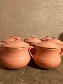 Individually Priced Le Creuset Pink Soup Bowl with Lid
