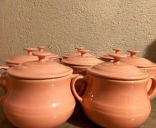 Individually Priced Le Creuset Pink Soup Bowl with Lid