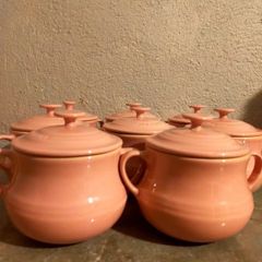 Individually Priced Le Creuset Pink Soup Bowl with Lid