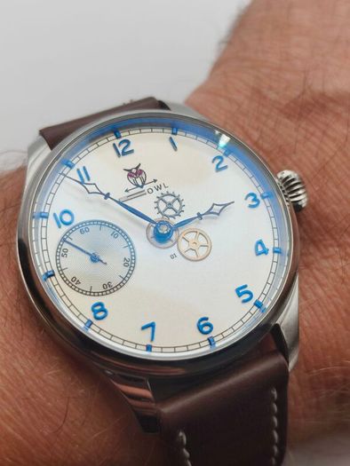 OWL No 01  One-of-a-Kind Mechanical Watch  Custom Dial  Sea-Gull ST3600