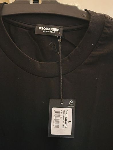 DSQUARED2 Men's DSQ Band Logo Slim Fit Men T-Shirt Top