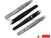 4x Eyebrow tweezers Hair Beauty Slanted Stainless Steel Tweezer Tool
