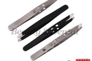 4x Eyebrow tweezers Hair Beauty Slanted Stainless Steel Tweezer Tool