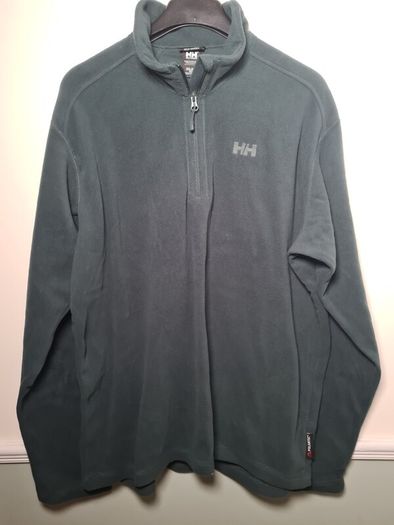 Mens Helly Hansen Polartec Fleece Top Quarter Zip Green Size Xxl Double Extra Large