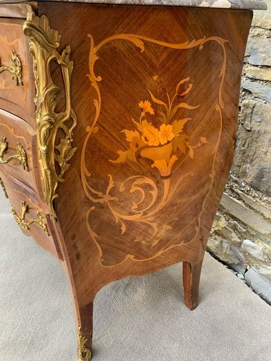 French Louis XV Revival Bombe Commode.