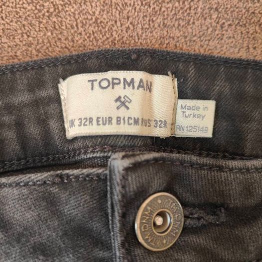 Black Men's Ripped skinny jeans, TOPMAN , 32R