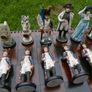 A Battle of Waterloo Chess Set and Board. Napoleon vs Nelson. 17,5" x 17,5" (chess pawn height 4,5") Image 8