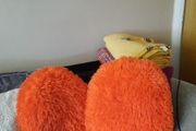 Fab fluffy orange cushions