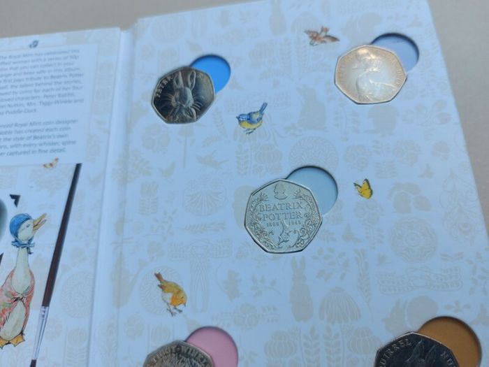 2016 Beatrix Potter 50p Coins in Royal Mint Presentation Book