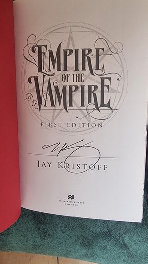 Signed Empire of the Vampire Books 1&2, Jay Kristoff