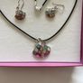 925 Silver Hallmarked Enamelled Pendant/Earring Set Image 4