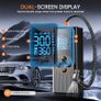 Inflator Air Compressor 8000mah, 150PSI Cordless Car Tyre Inflator, Portable USB Rechargeable Electric Bike Pump with Digital Display & LED Light, Auto Shutoff, for Car, Motorcycle, Bike, Ball Image 4
