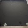 Glass black coffee table with silver legs Image 9