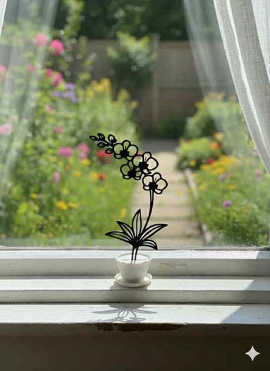 Minimalist Flower Silhouettes - Set of 3