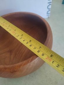18.5 cm. dimeter Wooden bowl / fruit dish / tray || Simple design || Vintage wood || Round bowl