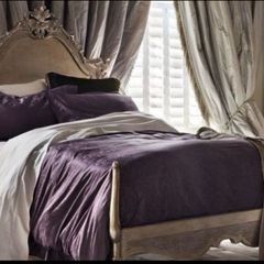 French style furniture plus silk curtains and poles and bedside cabinets