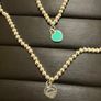 Double-sided heart necklace and bracelet Image 3