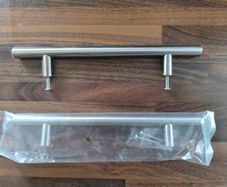 Chrome kitchen press handles