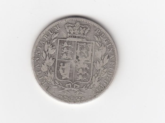 1874. Half Crown, 2/6, 92.5% Silver, Victorian Coin ( no.395)