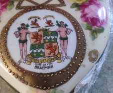Vintage Duke of fife BRAEMAR hart trinket dish.