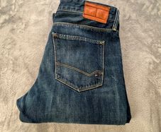 Tommy Hilfiger Mens Denton Jeans W33 L35 Blue Denim Straight Fit