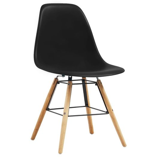 3 Piece Dining Set Plastic Black