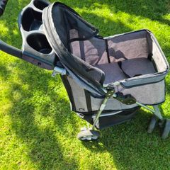 Trixie Grey Dog Buggy Stroller (Quick-Fold, Max 11kg)