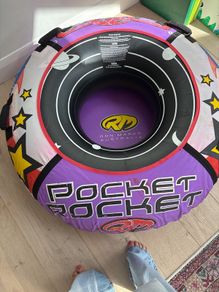 Inflatable towable water tube / deck ring